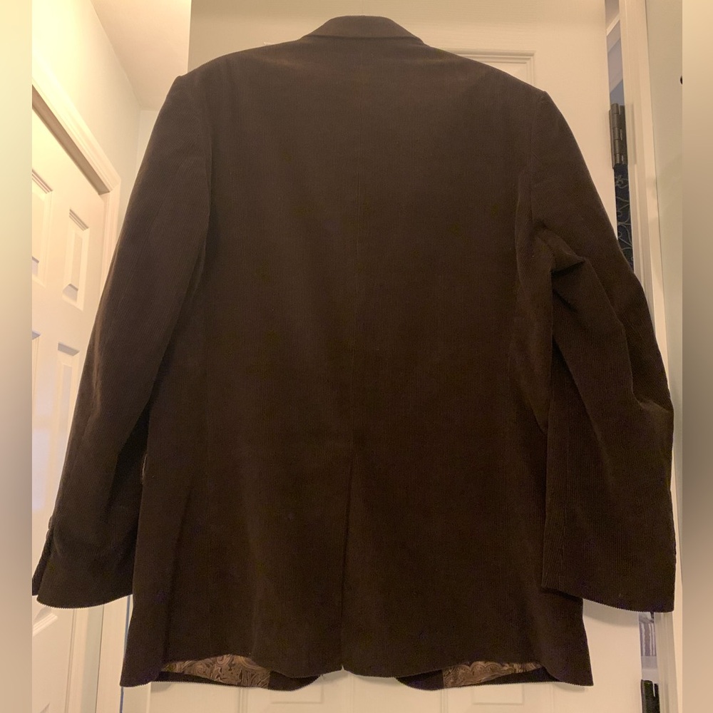 Chaps Classic Corduroy Brown Blazer 44L Minimalist Academia Office Sport Coat - Picture 11 of 14